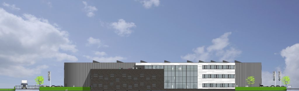 westgevel illustratie nieuwe pand